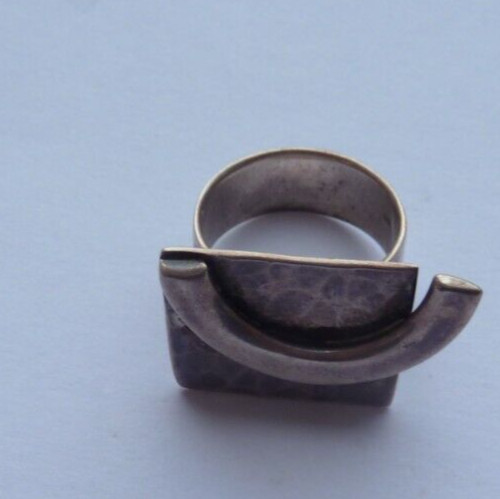 Bague argent martelé à - bague,