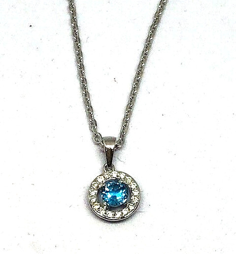 14k white gold pendant - white,