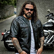 Veste Gilet En Cuir Svarog