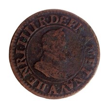 Double Tournois Henri IV Cuivre 1604 Paris (A) P15766