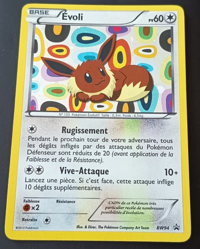 Carte pokémon evoli - carte, holo
