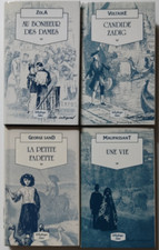 LOT 4 LIVRES - ZOLA, VOLTAIRE, SAND, MAUPASSANT / TEXTE INTEGRAL, BIBLIO LATTES