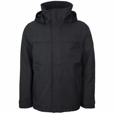 Elkline Undercover Veste de Pluie pour Hommes Hiver Imperméable Extérieure Gris