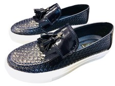 Mocassin Haute Plat Blanc