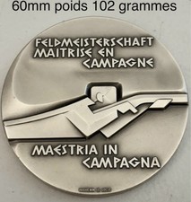 Médaille bronze arg société suisse des carabiniers fabrication Huguenin Le Locle