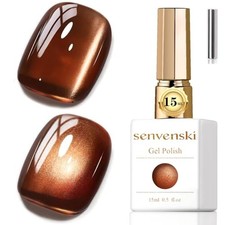 Senvenski Gelée Vitrail Cat Eye Vernis Semi Permanent, 15ml Oeil de Chat Magn...
