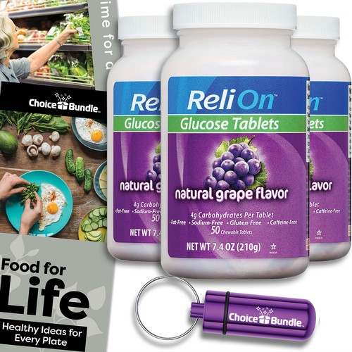Relion glucose tablets grape - glucose,