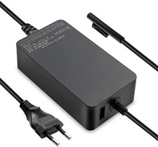 Chargeur Microsoft Surface 65W 15V 4A pour Surface Pro X 3 4 5 6 7 8 9 Book 3 2