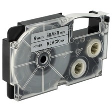 Cartouche à ruban pour Casio KL-750E KL-70E KL-7400 KL-7000 KL-7200 noirargenté