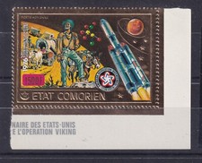 TIMBRE OR ETAT COMORIEN POSTE AERIENNE N 113 ** - BICENTENAIRE IND. ETATS-UNIS