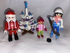 Playmobil Père Noël A La Patinoire Sapin Christmas