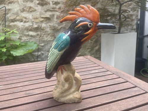 Old signed porcelain bird - signed,