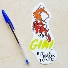 Autocollant publicitaire GINI moto cross trial  vintage adesivo aufkleber 