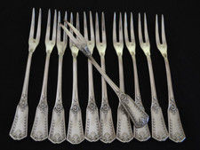 11 fourchettes à escargots métal argenté empire sans gene