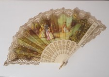 Éventail  Ancien en SOIE
