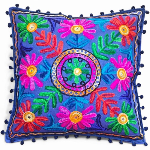 Housse coussin brodée - de,