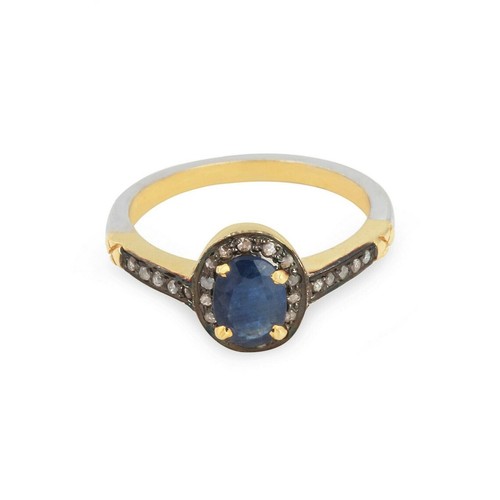 Bague saphir bleu - bague,