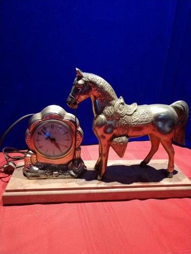 Vintage united clock and horse - vintage,