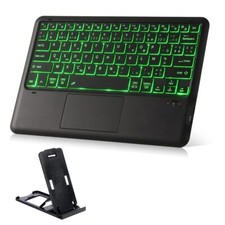 Clavier sans Fil Bluetooth Rétro-éclairé Lumineux Clavier AZERTY bureautique ...