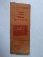 tableau d' instruction moteur diesel  PERKINS type P3 ( TA )