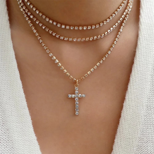 Collier femme rangs - collier,