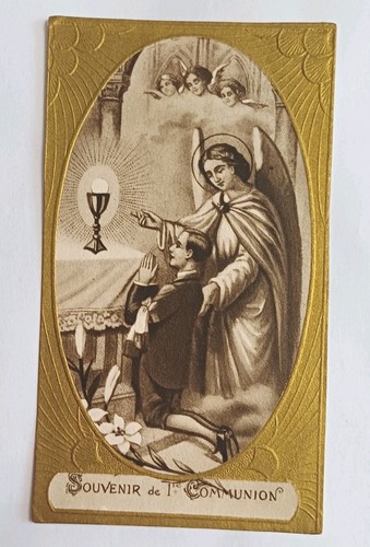 Ancienne image pieuse - , souvenir