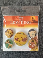 Set 5 Badges Pins Button Lion