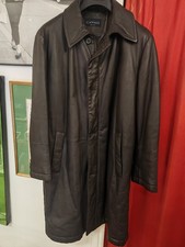 CANALI Men's Leather Coat Size EU 54 ( XL ) Made In Italy 