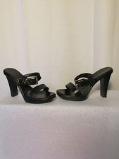 sandales escarpins barbara bui  cuir noir 36