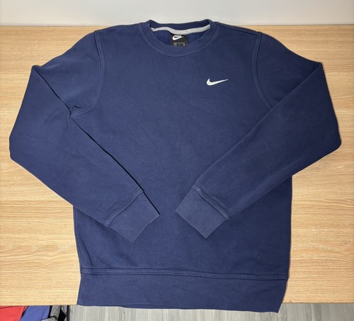 Sweat nike bleu logo brodé - bleu,