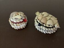 2 Petites Boîtes à Bijoux Kitsch avec coquillages Vintage 1990