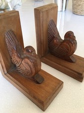 serres livres art déco  Bois précieux Art Populaire Pigeons  Vers 1930 30´s