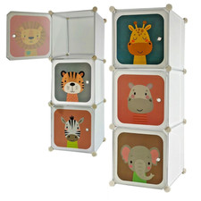Set 3 Cubes Conteneurs Encombrant pour Enfants Étagère Porte Jouets Jeux