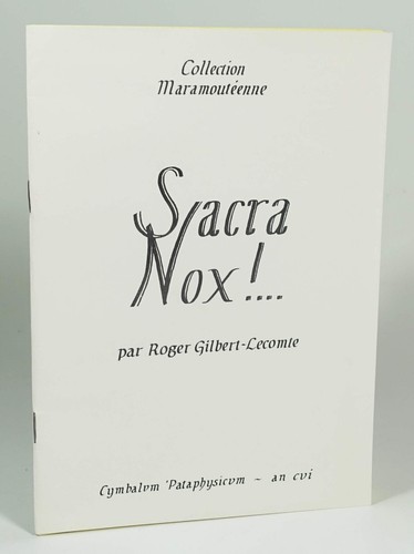 Gilbert lecomte roger sacra - roger, "sacra