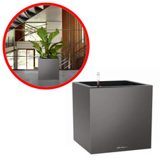 LECHUZA Canto Premium Cube 40 Anthracite Kit Complet Pot de Fleurs 40x40cm