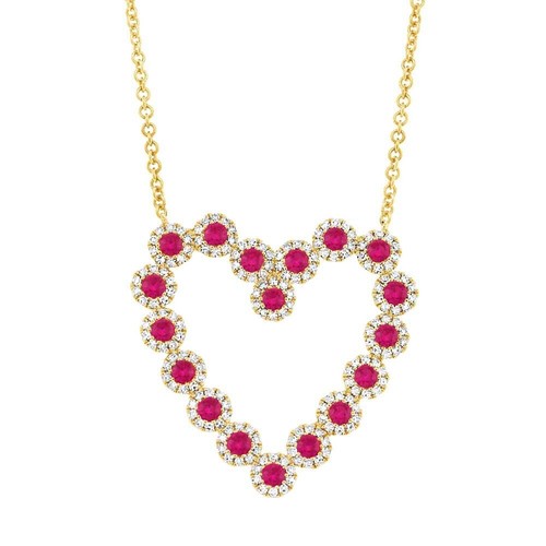 14k jaune rubis diamant - 14k, or