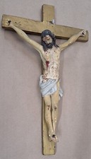Crucifix, sculpture en bois