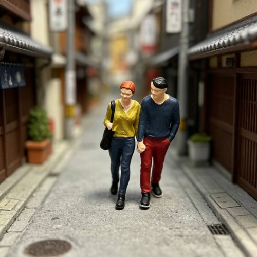 Figurine couple résine - en,