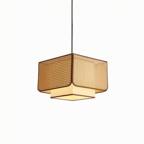 Lustre rotin tissé la - lustre,
