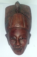 MASQUE BOIS INDONESIE YEUX VERRE