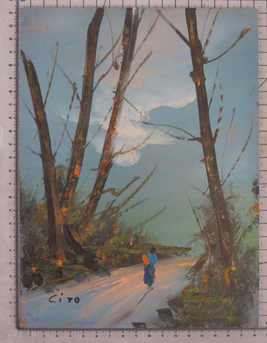 Tableau huile paysage - tableau,