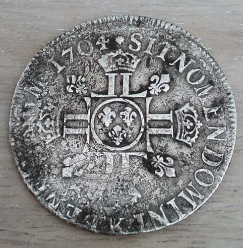 Demi ecu louis xiv aux - 1/2,