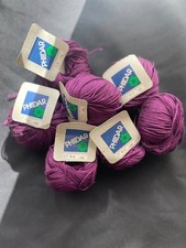 VINTAGE- PHILDAR COTON D EGYPTE. 4.5 - 7 pelotes AUBERGINE neuves