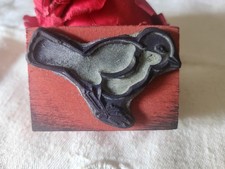 Tampon ancien l'oiseau vintage ecole scolaire collection n°54-2