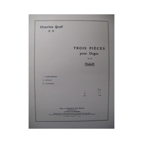 Quef charles paraphrase orgue - quef,