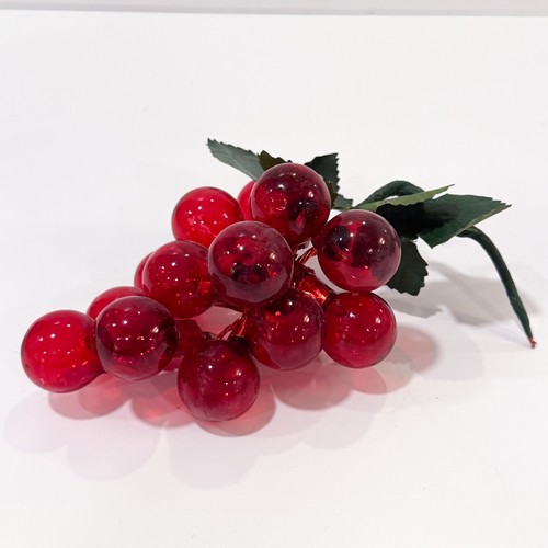 Vintage red acrylic - red, hollow