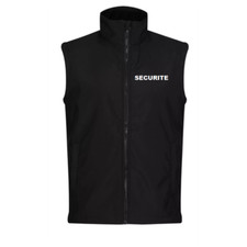 Gilet SECURITE noir softshell sans manches