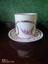 Tasse / gobelet et sa Soucoupe en Porcelaine ancienne  MEHUN PILLIVUYT  1940 TBE