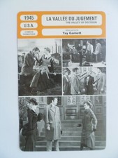 CARTE FICHE CINEMA 1945 LA VALLEE DU JUGEMENT Gregory Peck Greer Garson Donald C