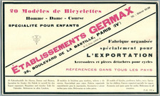 1926 Germax Bicyclettes Course